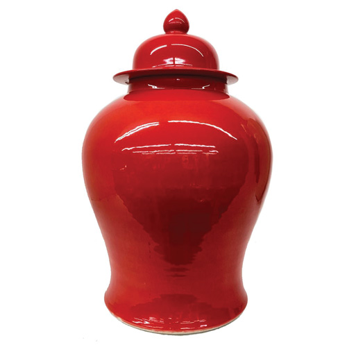 VASO DECORATIVO DE CERAMICA-VERMELHO-BALI-VASOS E CACHEPOTS