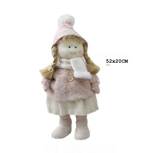 BONECA MENINA RS/BC SNOW 52X20CM-NATAL