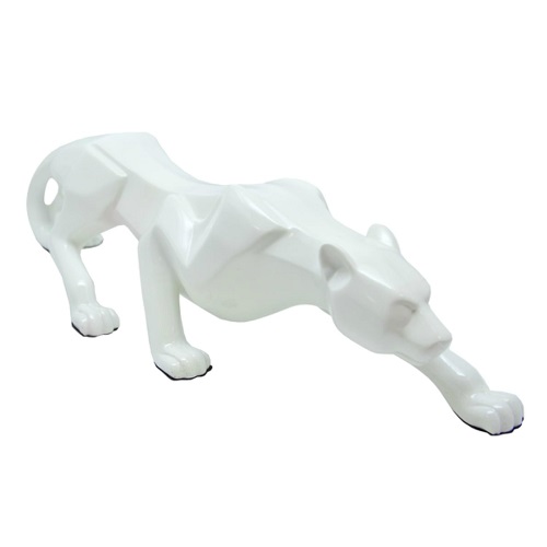 LEOPARDO BRANCO 64X20CM-DECORAÇÃO